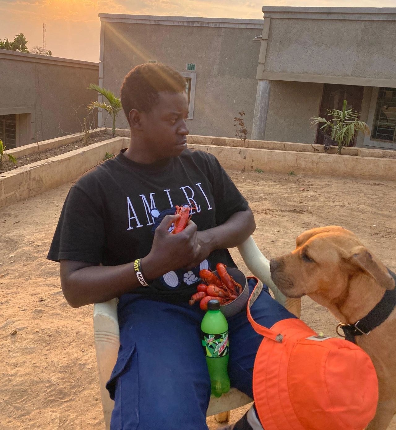 David Mulongoti, dog lover