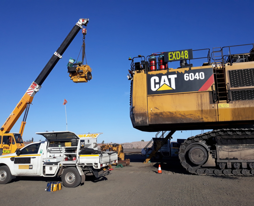 Overseas recruitment of Cat trained Field Service Technicians helps the fleet maintain availability - Cat 6040 HMS PCR Event in Queensland, Australia